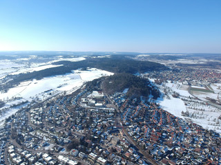 Wall Mural - aerial view over Weil der Stadt Baden Wuerttemberg Germany