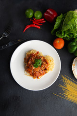 Sticker - Spaghetti Bolognese with tomato sauce