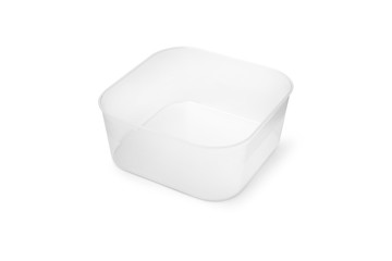 Wall Mural - Plastic food storage containers on a white background