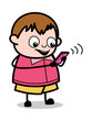 © TheToonCompany - Chatting on Phone  - Teenager Cartoon Fat Boy Vector Illustration