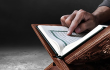 Muslim Man Reading Holy Quran