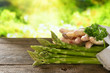 Different kinds of asparagus