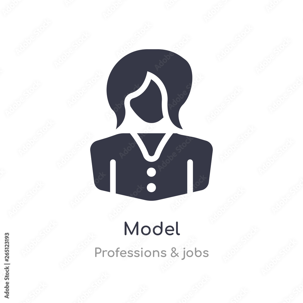 model icon. isolated model icon vector illustration from professions ...