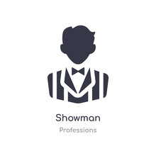 Showman Icon. Isolated Showman Icon Vector Illustration From Professions Collection. Editable Sing Symbol Can Be Use For Web Site And Mobile App
