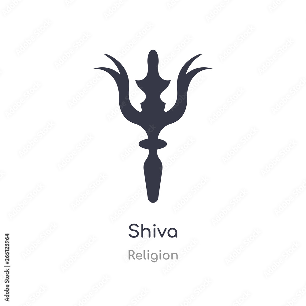 Sign Design Shiv shiva icon. isolated shiva icon vector illustration from religion ...