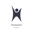 humanism icon. isolated humanism icon vector illustration from religion collection. editable sing symbol can be use for web site and mobile app