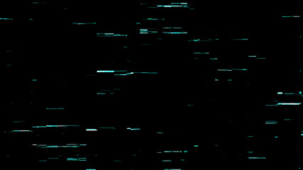 Wall Mural - Cyan Digital Computer Glitch Overlay 