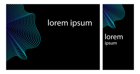 Poster - template brochure design. simple lines background abstract. black trendy pattern waves vector.