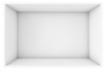 Poster - Big Opened Empty White Box. 3d Rendering