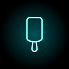 Aufkleber - ice cream neon icon. Elements of fast food set. Simple icon for websites, web design, mobile app, info graphics