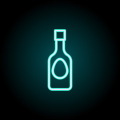 Aufkleber - ketchup neon icon. Elements of fast food set. Simple icon for websites, web design, mobile app, info graphics