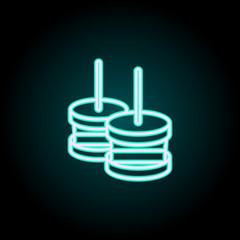 Poster - snack neon icon. Elements of fast food set. Simple icon for websites, web design, mobile app, info graphics