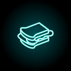 Aufkleber - sandwich neon icon. elements of fast food set. simple icon for websites, web design, mobile app, inf
