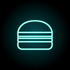 Aufkleber - burger neon icon. elements of fast food set. simple icon for websites, web design, mobile app, info 