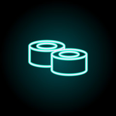 Poster - land neon icon. Elements of fast food set. Simple icon for websites, web design, mobile app, info graphics