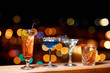 © Ilnur - Cocktails on the background of the night city. h