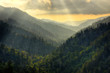 Sunset on Morton's Overlook in Great Smoky Mountains National Park, Tennessee, USA