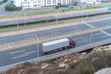 truck on the road