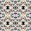 © Eigens - seamless pixel pattern mosaic. abstract background with squares can be used for wallpaper, fabric, textile or clothing design.