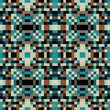 © Eigens - seamless pixel pattern mosaic. abstract background with squares can be used for wallpaper, fabric, textile or clothing design.