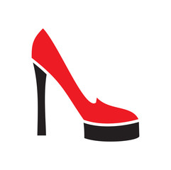 Poster - shoe icon on background for graphic and web design. simple vector sign. internet concept symbol for 