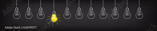 Fotografía Light bulb banner concept Idea Innovation