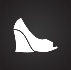 Poster - shoe icon on background for graphic and web design. simple vector sign. internet concept symbol for 