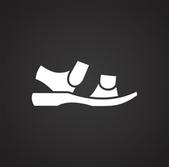 Poster - shoe icon on background for graphic and web design. simple vector sign. internet concept symbol for 