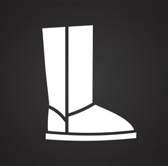 Poster - shoe icon on background for graphic and web design. simple vector sign. internet concept symbol for 