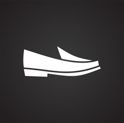 Poster - shoe icon on background for graphic and web design. simple vector sign. internet concept symbol for 