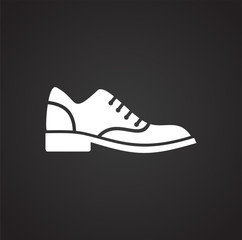 Poster - shoe icon on background for graphic and web design. simple vector sign. internet concept symbol for 