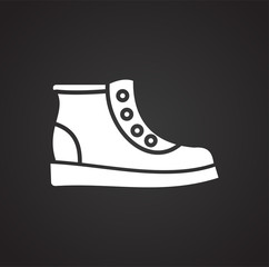 Poster - shoe icon on background for graphic and web design. simple vector sign. internet concept symbol for 