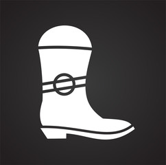 Poster - shoe icon on background for graphic and web design. simple vector sign. internet concept symbol for 