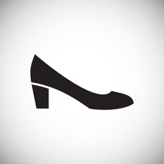 Poster - shoe icon on background for graphic and web design. simple vector sign. internet concept symbol for 