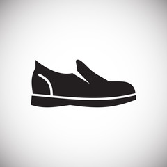 Poster - shoe icon on background for graphic and web design. simple vector sign. internet concept symbol for 
