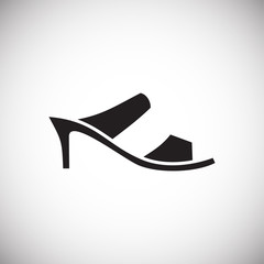 Poster - shoe icon on background for graphic and web design. simple vector sign. internet concept symbol for 