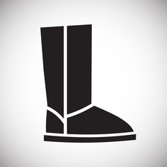 Poster - shoe icon on background for graphic and web design. simple vector sign. internet concept symbol for 