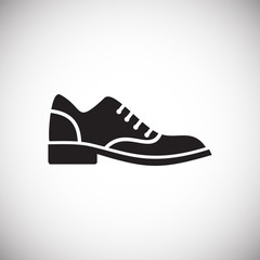 Poster - shoe icon on background for graphic and web design. simple vector sign. internet concept symbol for 