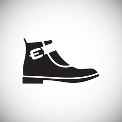 Poster - shoe icon on background for graphic and web design. simple vector sign. internet concept symbol for 