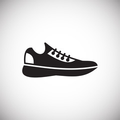 Poster - shoe icon on background for graphic and web design. simple vector sign. internet concept symbol for 