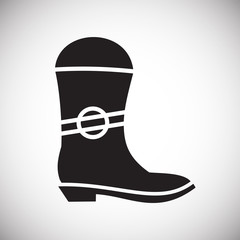 Poster - shoe icon on background for graphic and web design. simple vector sign. internet concept symbol for 