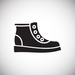 Poster - shoe icon on background for graphic and web design. simple vector sign. internet concept symbol for 