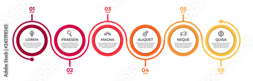 Leinwand Poster  Business infographic template