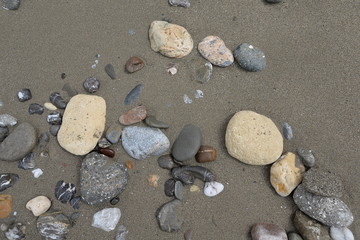 Poster - Kiesel an einem Strand