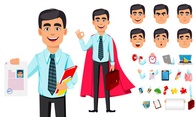 Wall Mural - Concept of business man cartoon character