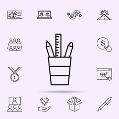 Poster - office tools icon. Universal set of web mix for website design and development, app development