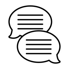 Sticker - Text bubble chat app black and white