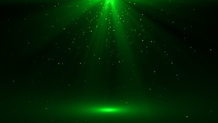 Wall Mural - abstract of empty stage with spotlights or several bright projectors for scene lighting effects . ca