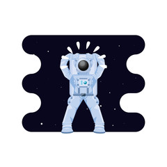 Canvas Print - astronaut character in space scene