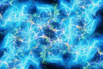 Wall Mural - unique smooth artistic multicolored bright energy field in deep space artwork background
